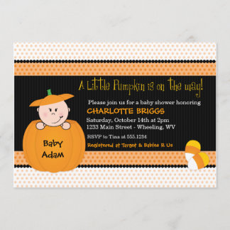 Little Pumpkin Halloween Baby Shower Einladungen
