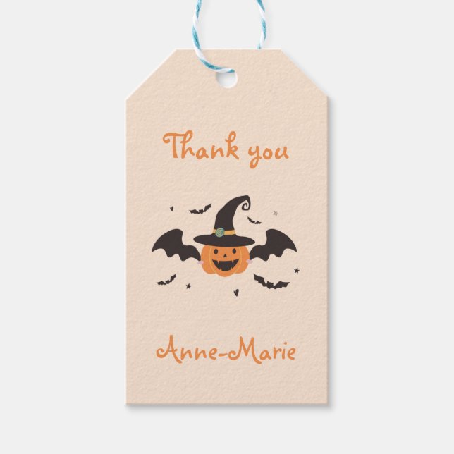 Little Pumpkin Halloween Danke Geschenkanhänger (Vorderseite)