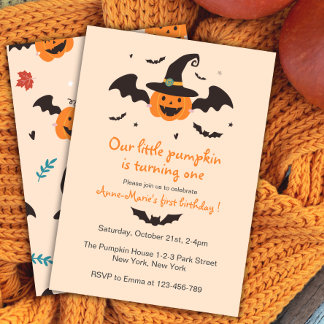 Little Pumpkin Halloween Geburtstag Einladung
