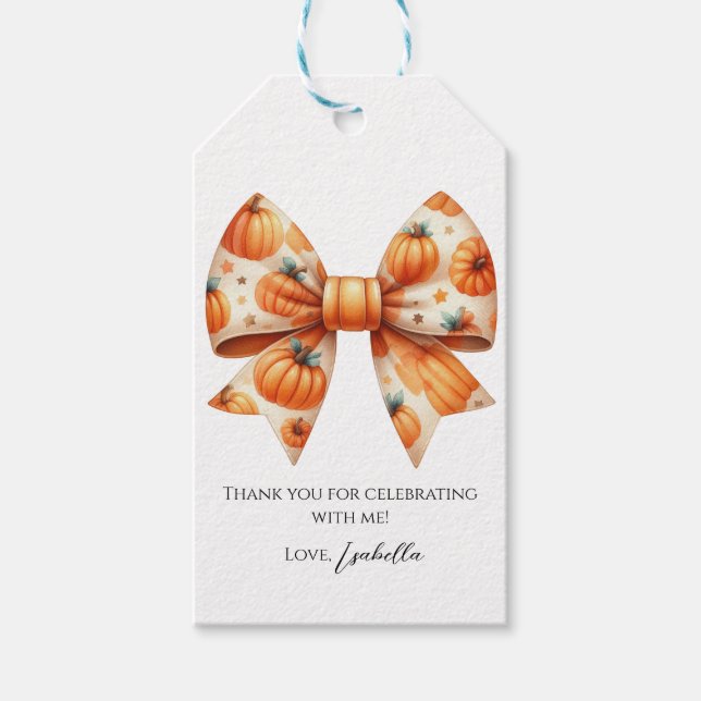 Little Pumpkin Halloween-Geschenktag - Erster Gebu Geschenkanhänger (Vorderseite)