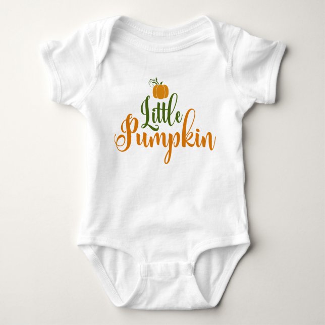 Little Pumpkin Halloween Säugling Baby Romper Baby Strampler (Vorderseite)