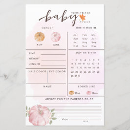 Little Pumpkin Herbst Baby Predictions Game