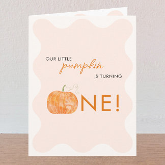Little Pumpkin Herbst Erster Geburtstag Einladung