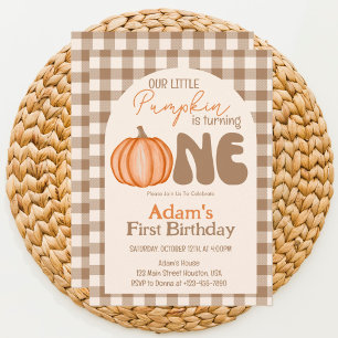 Little Pumpkin Herbst Erster Geburtstag Einladung