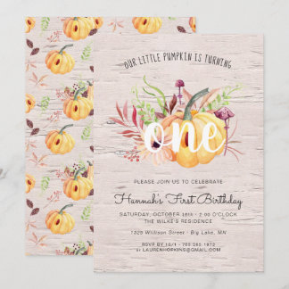 Little Pumpkin Herbst Geburtstagsparty Einladung