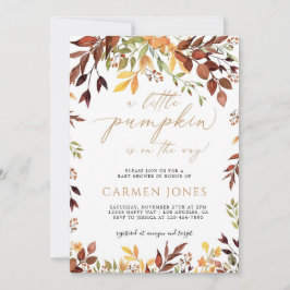 Little Pumpkin Herbst Kinderdusche Einladung