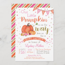 Little Pumpkin Herbst Kinderdusche Einladung