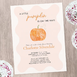 Little Pumpkin Herbst Kinderdusche Einladung Postkarte