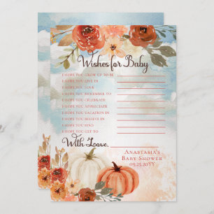 Little Pumpkin Herbstmädchenduschen für Baby Einladung