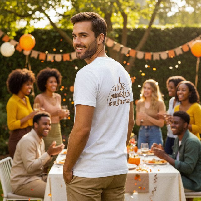 Little Pumpkin is on the Way Dad-to-be Baby Shower T-Shirt (Von Creator hochgeladen)