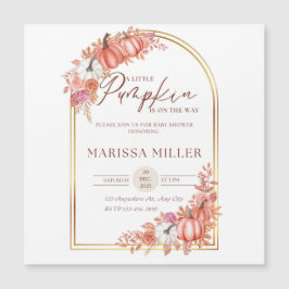 Little Pumpkin Is On the Way Invitation  Magnetkarte