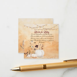 Little Pumpkin ist auf dem Weg Autumn Baby Shower Begleitkarte