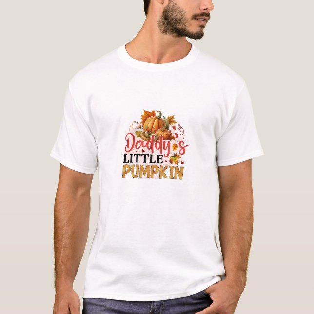 Little Pumpkin ist auf dem Weg Autumn Baby Shower T-Shirt (Vorderseite)