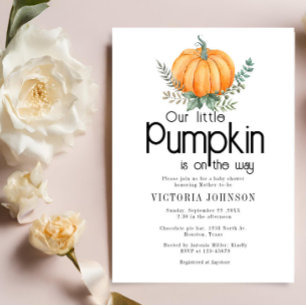 Little Pumpkin ist auf dem Weg Baby Shower Einladung