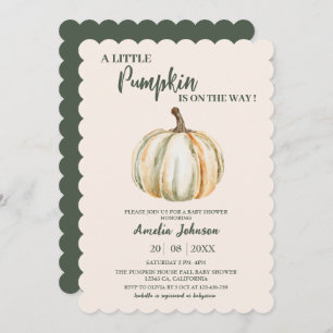 Little Pumpkin ist auf dem Weg Herbst Baby Shower Einladung