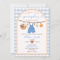 Little Pumpkin Kleidung Autumn Gingham Baby Shower