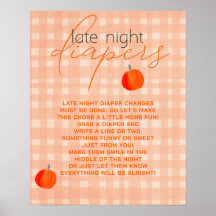 Little Pumpkin Late Night Diapers Baby Showspiel