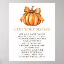 Little Pumpkin Late Night Diapers Baby Showspiel