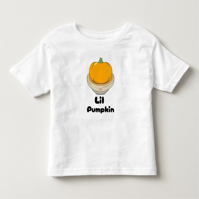 Little Pumpkin/Lil Pumpkin Kleinkind T-shirt (Vorderseite)