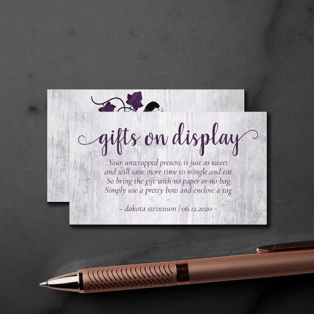 Little Pumpkin | Lila Blumengeschenkgedicht Begleitkarte (Von Creator hochgeladen)