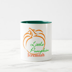 Little Pumpkin Line Art Zweifarbige Tasse