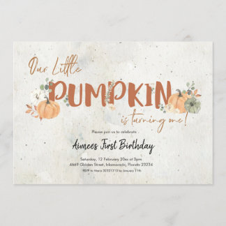 Little Pumpkin macht ein Mädchen zum Geburtstag Einladung
