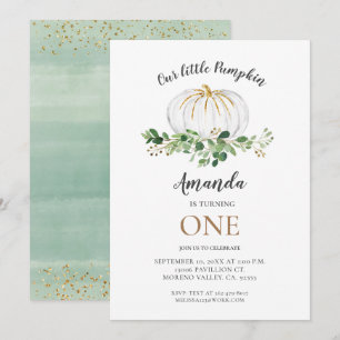 Little Pumpkin macht einen Geburtstag Einladung