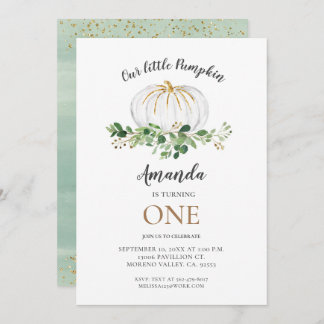 Little Pumpkin macht einen Geburtstag Einladung
