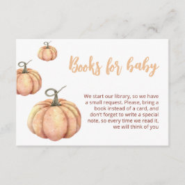 Little Pumpkin Minimalist Baby Shower | Herbstthem Begleitkarte