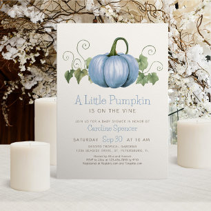 Little Pumpkin Minimalistisch Boy Baby Shower Einladung