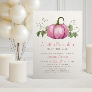 Little Pumpkin Minimalistisch Girl Babydusche Einladung