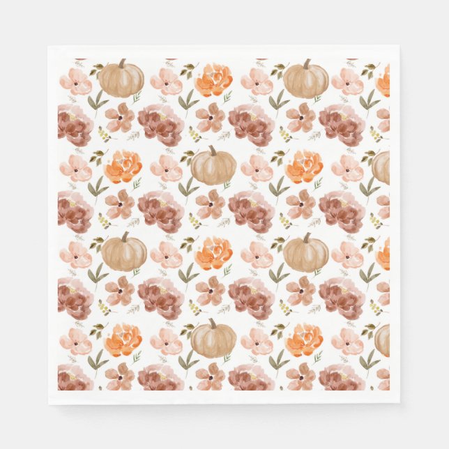 Little Pumpkin Napkins Fall Harvest Napkins Serviette (Vorderseite)