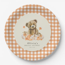Little Pumpkin Niedlich Fall Teddy Bear Babydusche Pappteller