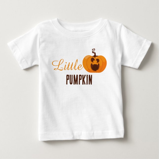Little Pumpkin Niedlich Halloween Orange farbenfro Baby T-shirt (Vorderseite)