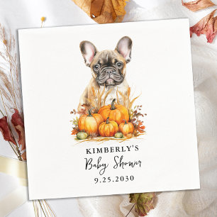Little Pumpkin Niedlich Puppy Simple Fall Baby Dus Serviette