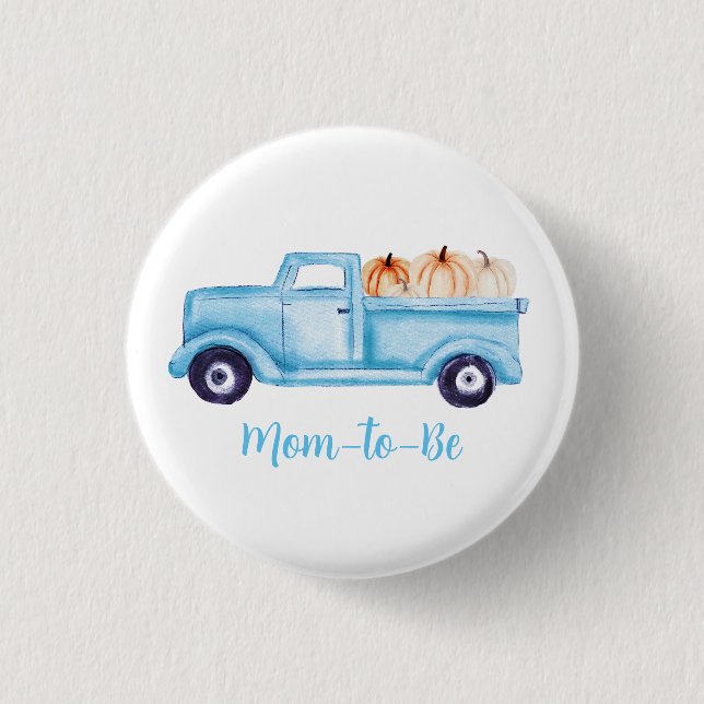 Little Pumpkin Niedliche Baby Dusche Mama zu sein Button (Vorderseite)