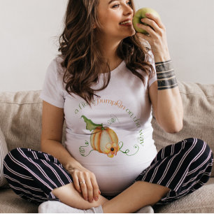 Little Pumpkin on the Way Fall Mama to be T - Shir T-Shirt
