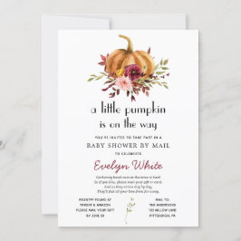 Little Pumpkin on Way Baby Shower by Mail Einladung