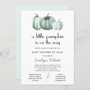 Little Pumpkin on Way Baby Shower by Mail Einladung