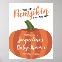 Little Pumpkin on Way Herbst Baby Dusche Empfang