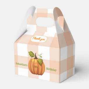 Little Pumpkin Orange Gingham Geschenkschachtel