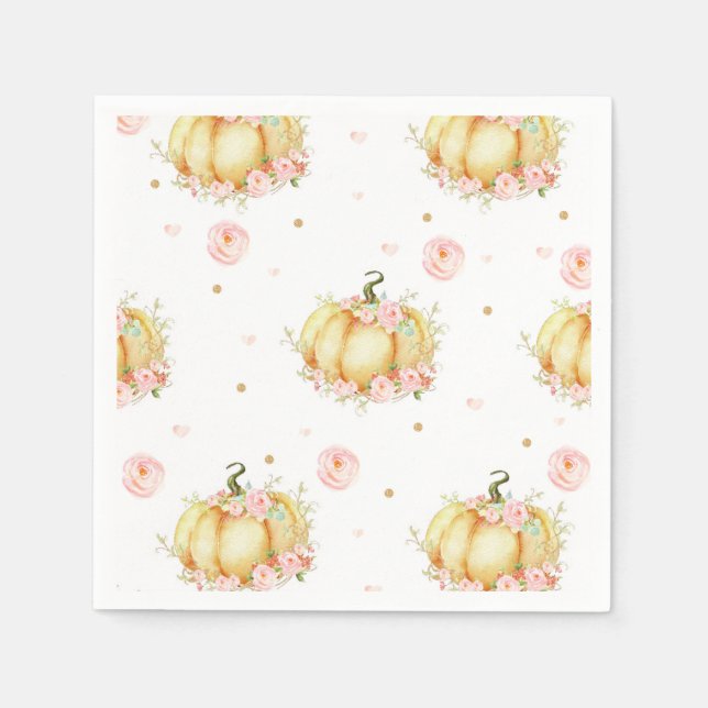 Little Pumpkin Paper Napkins Baby Dusche Geburtsta Serviette (Vorderseite)