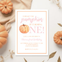 Little Pumpkin Pastel Pink Herbst Erster Geburtsta