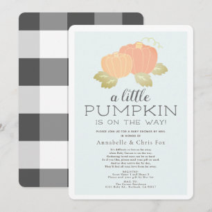 Little Pumpkin Pink Black Baby Dusche von Mail Einladung