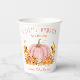 Little Pumpkin Pink Girl Baby Duschpapier Tassen Pappbecher