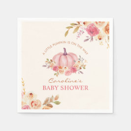 Little Pumpkin Pink Girl Babydusche Papier Napkins Serviette