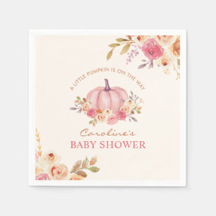 Little Pumpkin Pink Girl Babydusche Papier Napkins Serviette