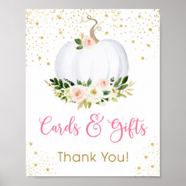 Little Pumpkin Pink Gold Cards & Gifts Zeichen Poster