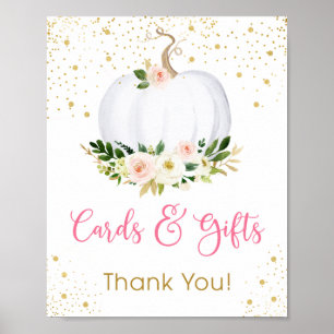 Little Pumpkin Pink Gold Cards & Gifts Zeichen Poster