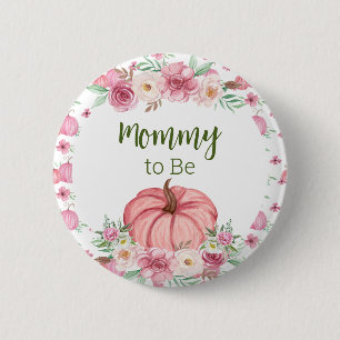 Little Pumpkin Pink Mommy to Be Button - Anpassen